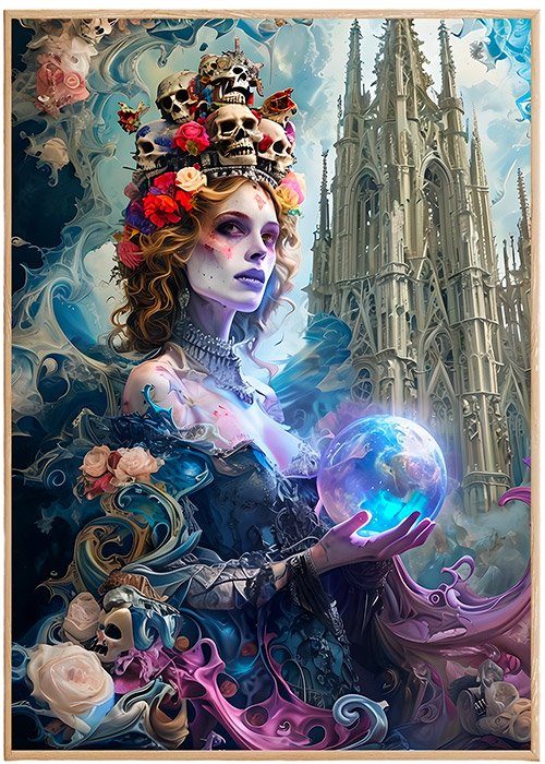 Plakat Wróżka Z Kulą Kompozycja 1