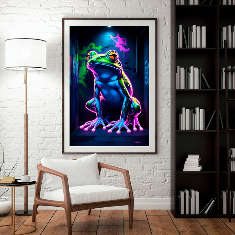 Plakat Wyluzowana Żaba Kompozycja 3