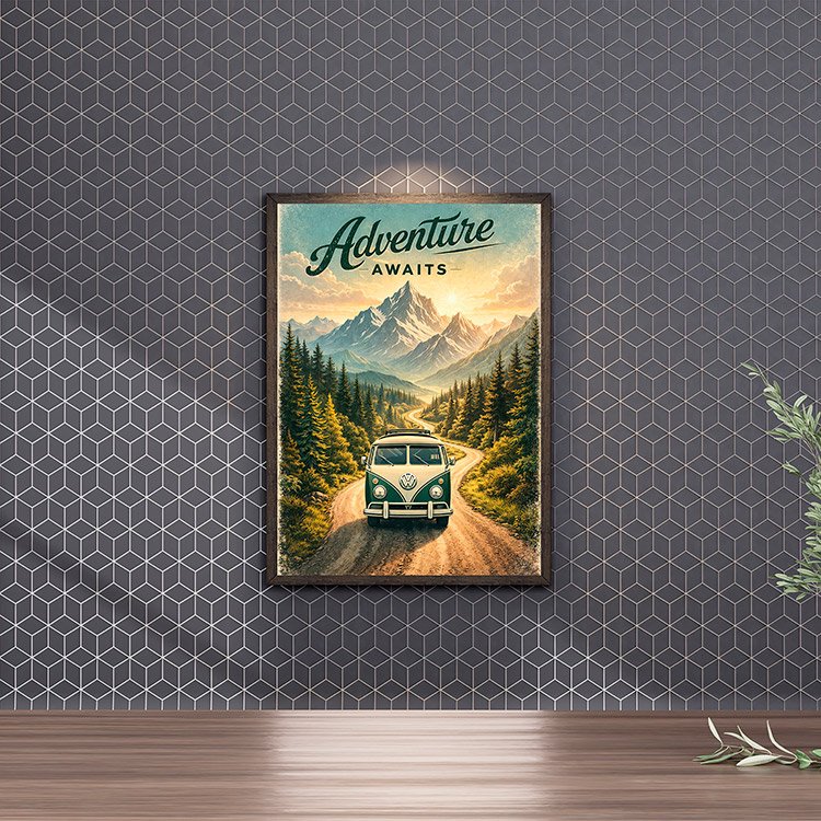 Plakat Adventure Awaits Van Kompozycja 4