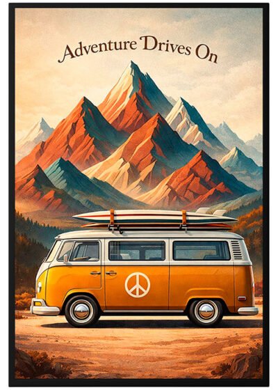 Plakat Adventure Drives On