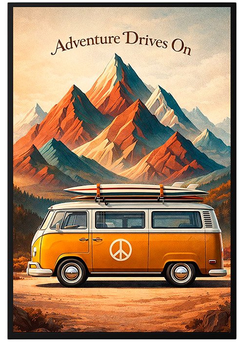 Plakat Adventure Drives On