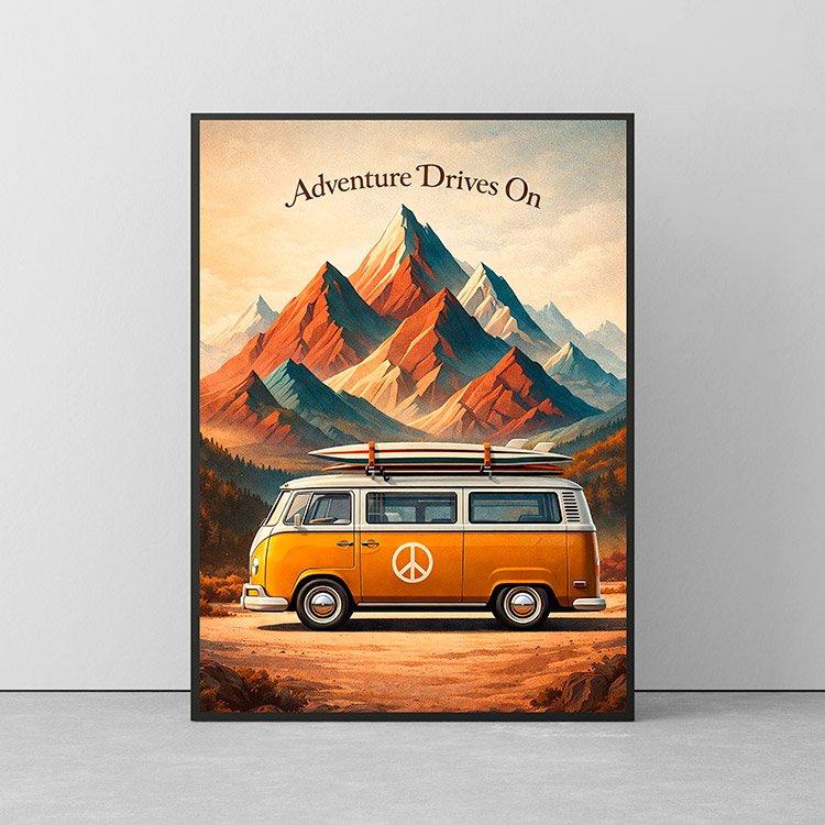Plakat Adventure Drives On Kompozycja 2