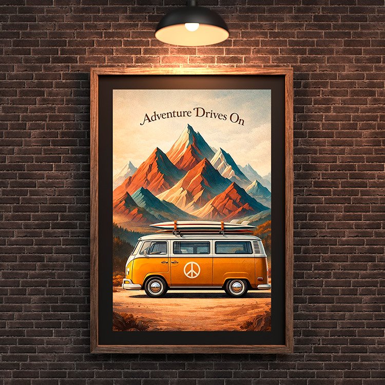 Plakat Adventure Drives On Kompozycja 3