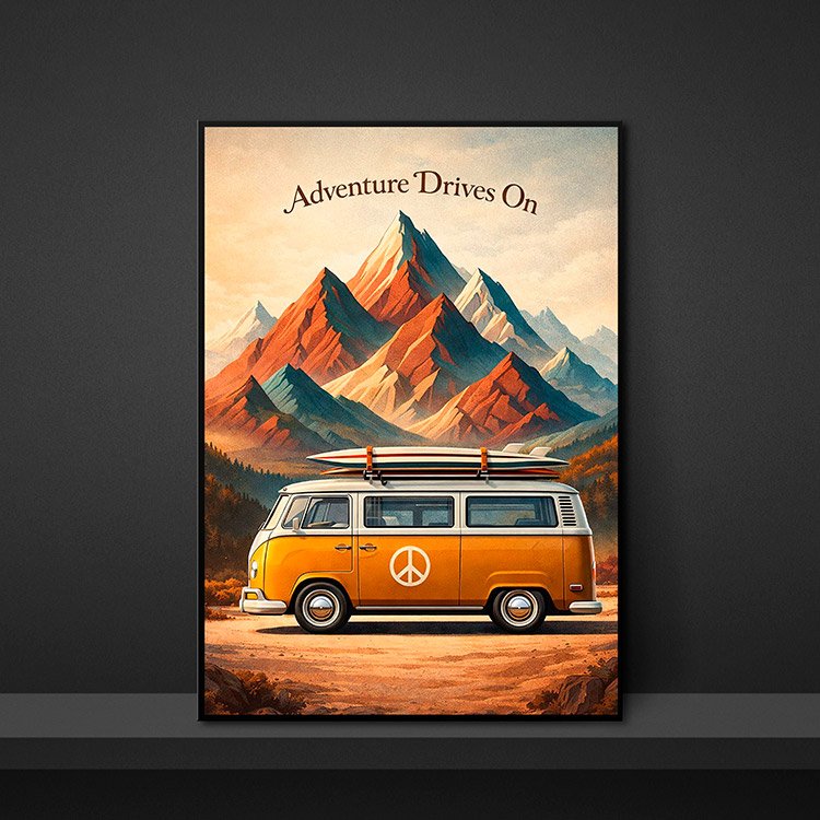 Plakat Adventure Drives On Kompozycja 5