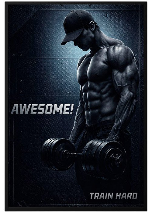 Plakat Awesome Train Hard