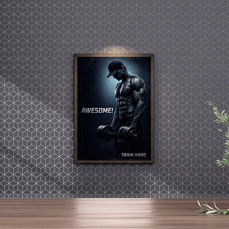 Plakat Awesome Train Hard Kompozycja 4