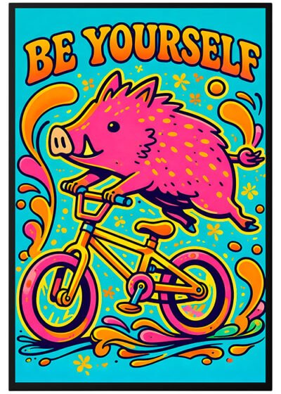 Plakat Be Yourself Bike