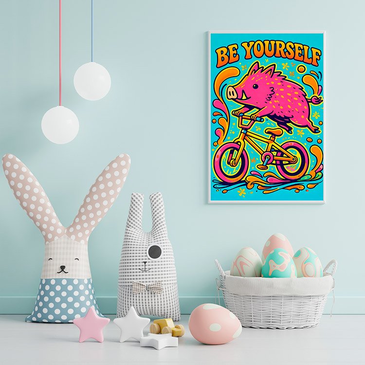 Plakat Be Yourself Bike Kompozycja 2
