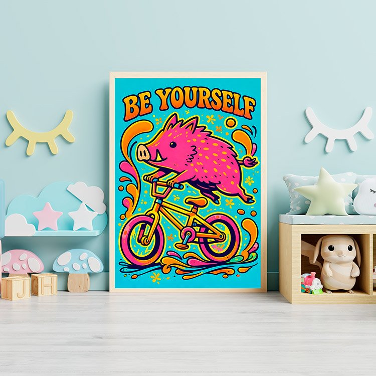 Plakat Be Yourself Bike Kompozycja 3