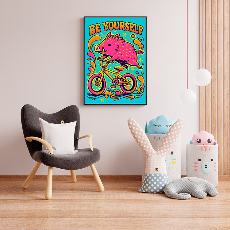 Plakat Be Yourself Bike Kompozycja 4