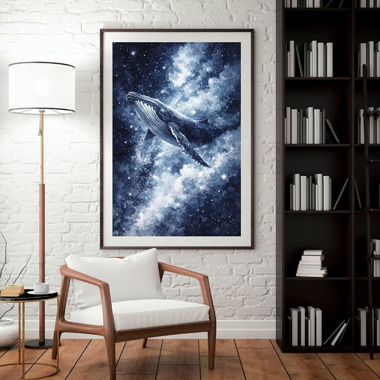 Plakat Blue Orca Kompozycja 3