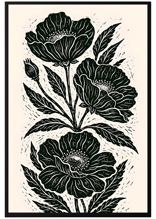 Plakat Botaniczny Tatuaż