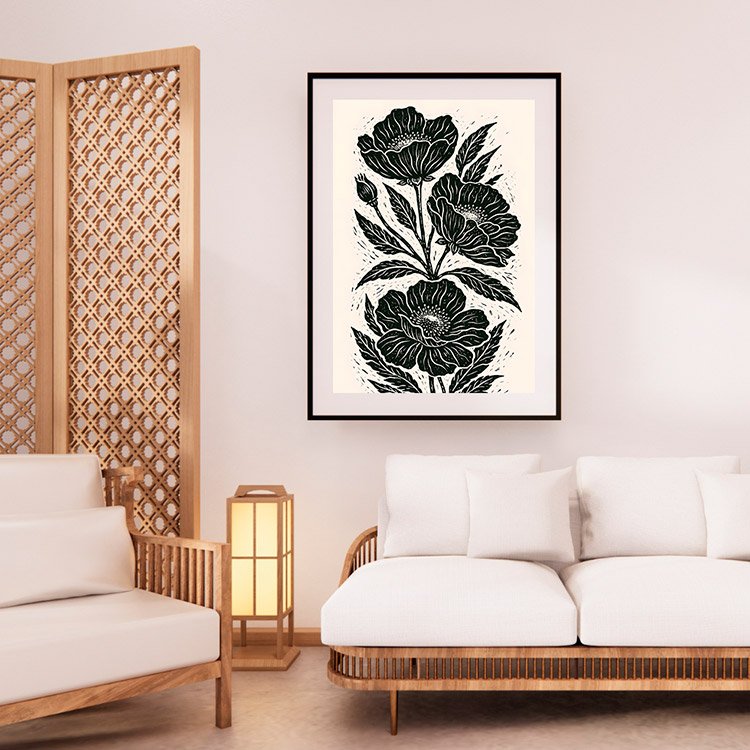 Plakat Botaniczny Tatuaż Kompozycja 2