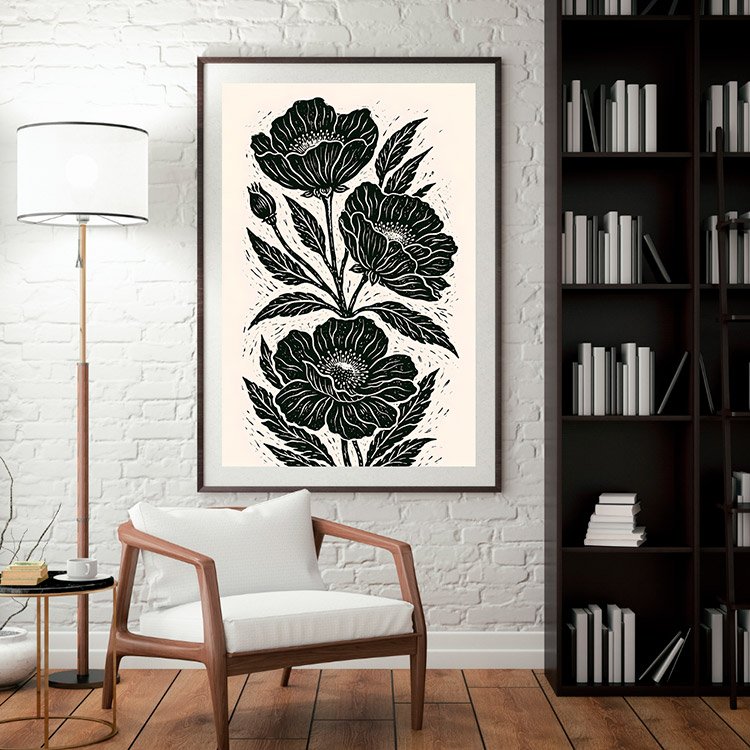Plakat Botaniczny Tatuaż Kompozycja 3