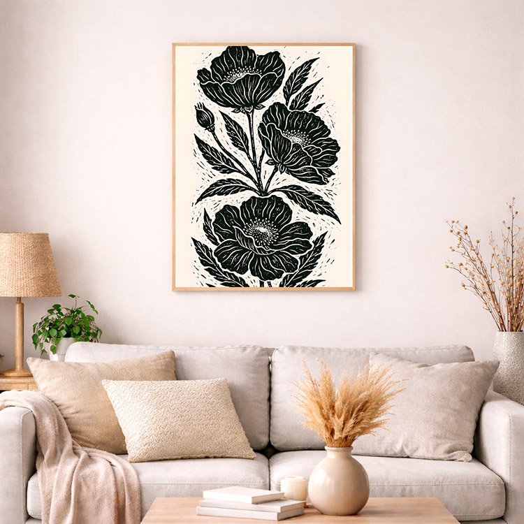 Plakat Botaniczny Tatuaż Kompozycja 4