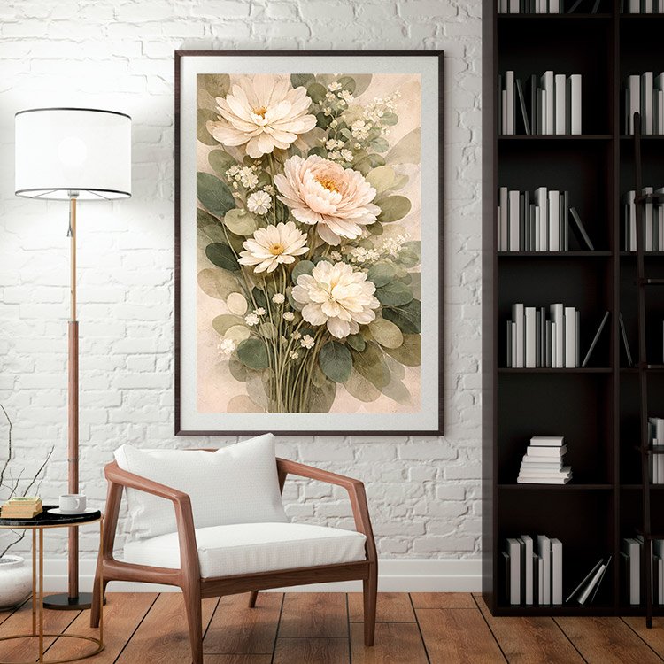 Plakat Bukiet Jasnyych Kwiatów Kompozycja 3