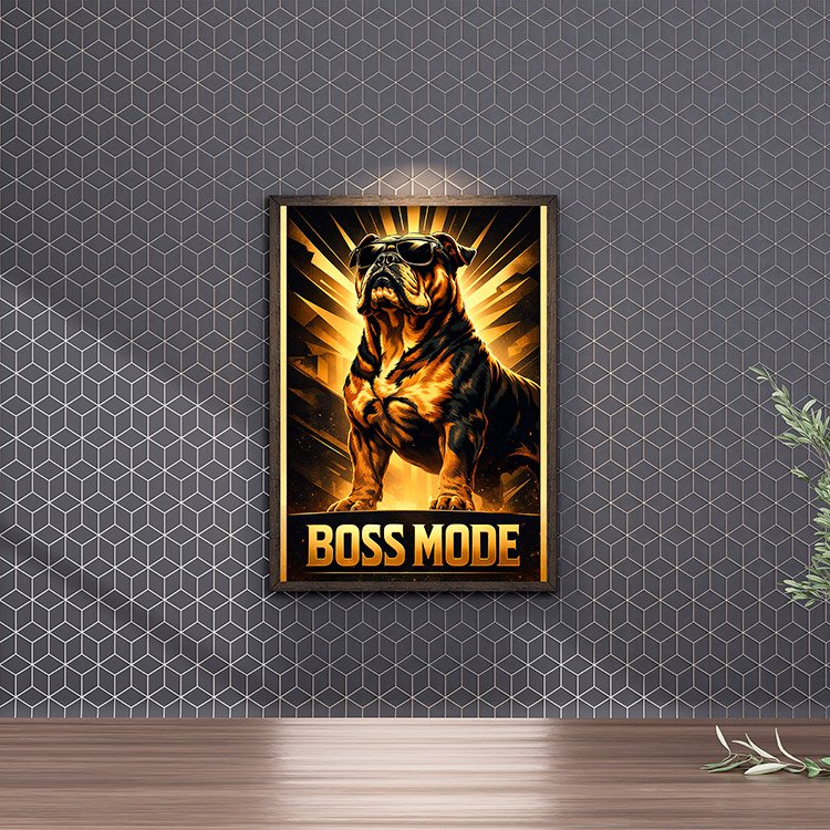 Plakat Buldog Tryb Bossa Kompozycja 4
