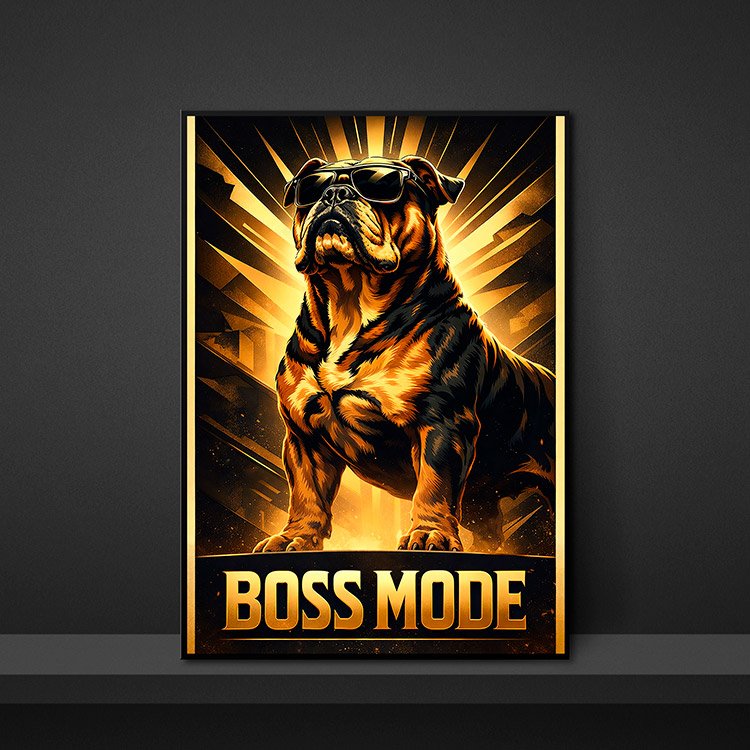 Plakat Buldog Tryb Bossa Kompozycja 5
