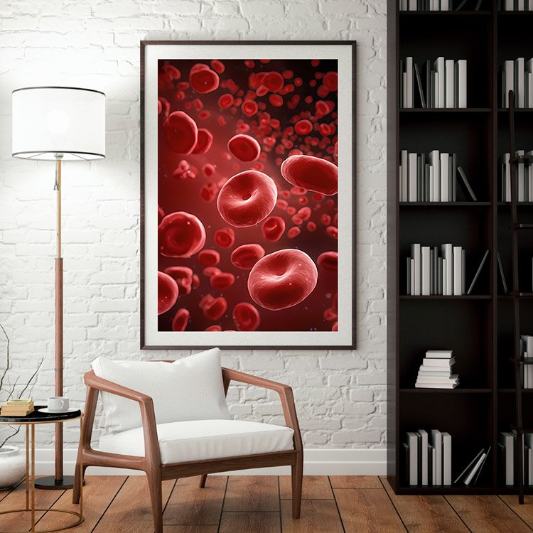 Plakat Czerwone Krwinki Kompozycja 3