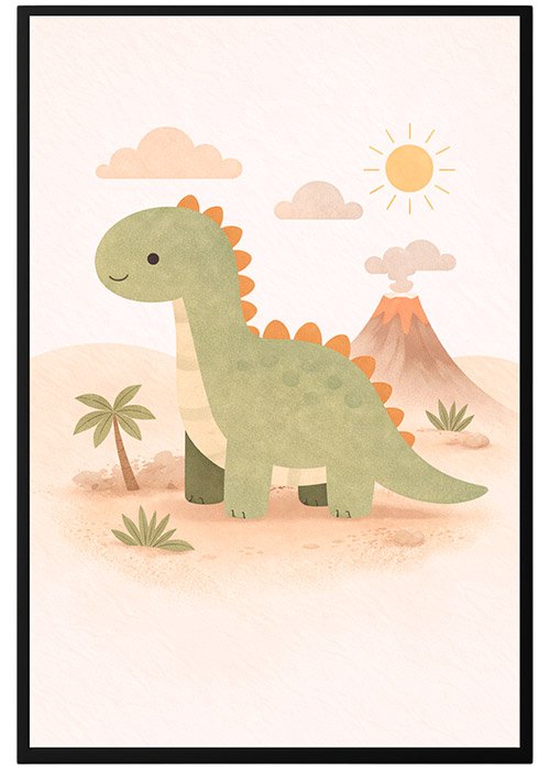 Plakat Dino Na Pustyni