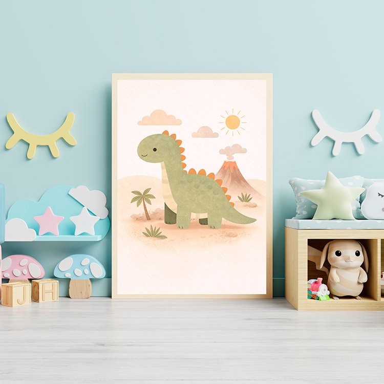 Plakat Dino Na Pustyni Kompozycja 3