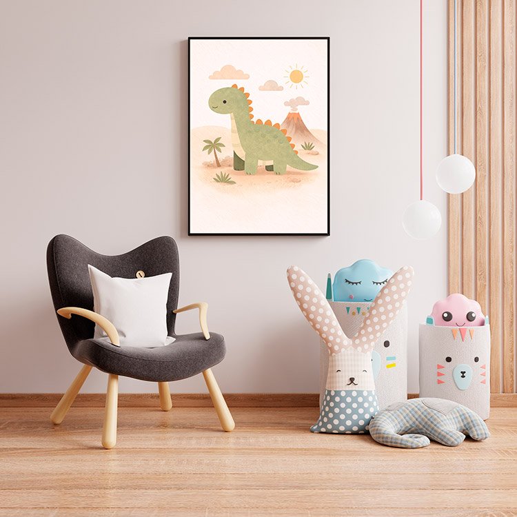 Plakat Dino Na Pustyni Kompozycja 4