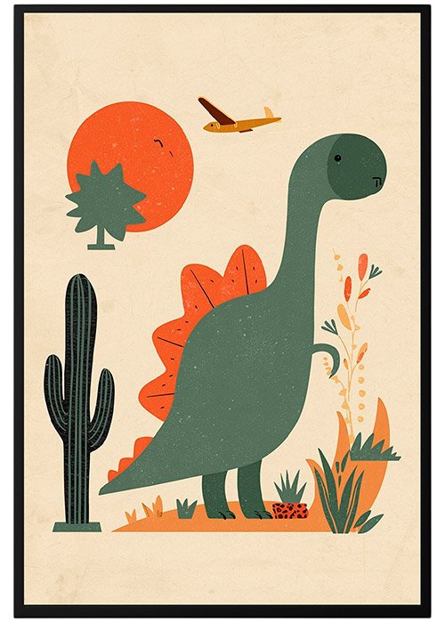 Plakat Dinozaur Na Pustyni