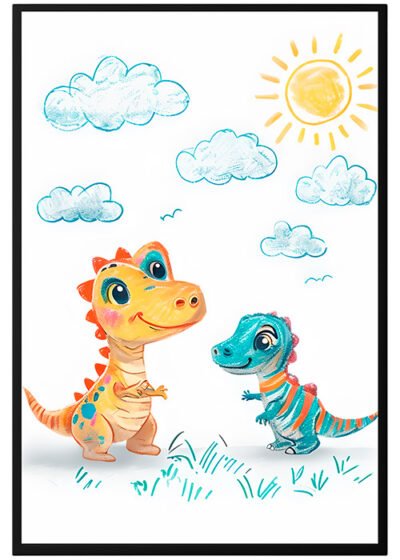 Plakat Dinozaury Dla Dzieci