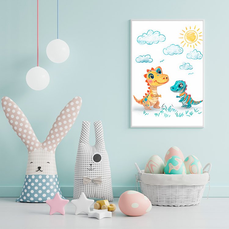 Plakat Dinozaury Dla Dzieci Kompozycja 2