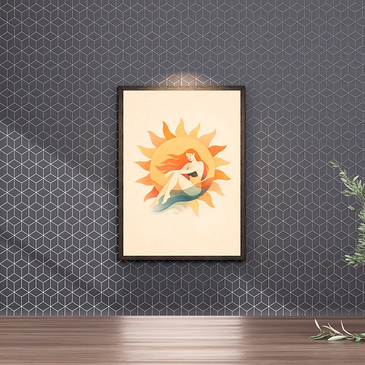 Plakat Dziewczyna W Sloncu Kompozycja 4