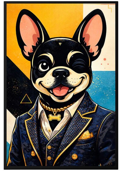 Plakat Elegancki Buldog