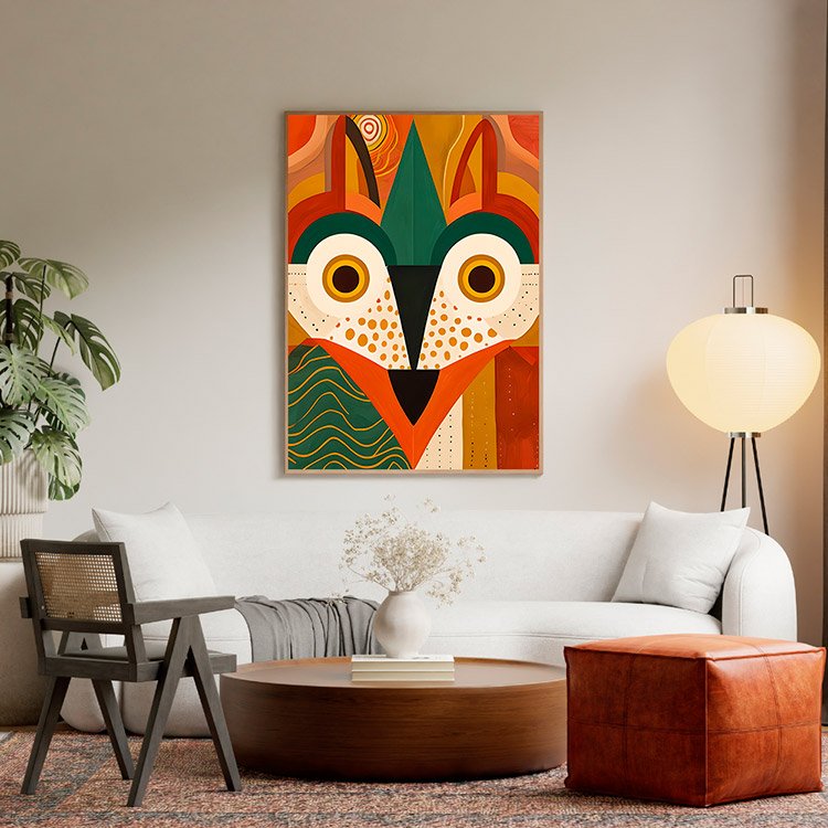 Plakat Geometryczna Sowa Kompozycja 5