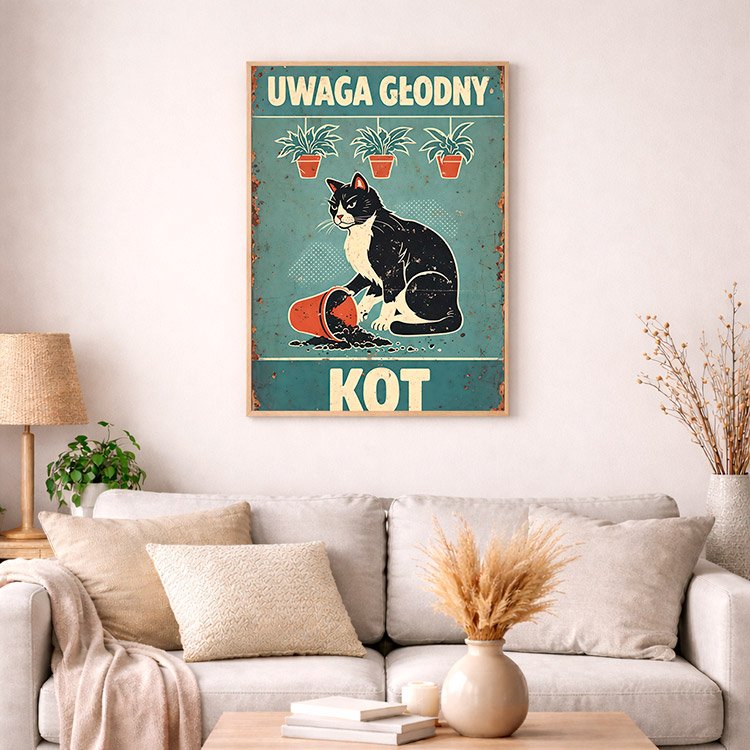 Plakat Głodny Kot Kompozycja 4