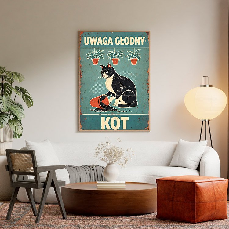 Plakat Głodny Kot Kompozycja 5