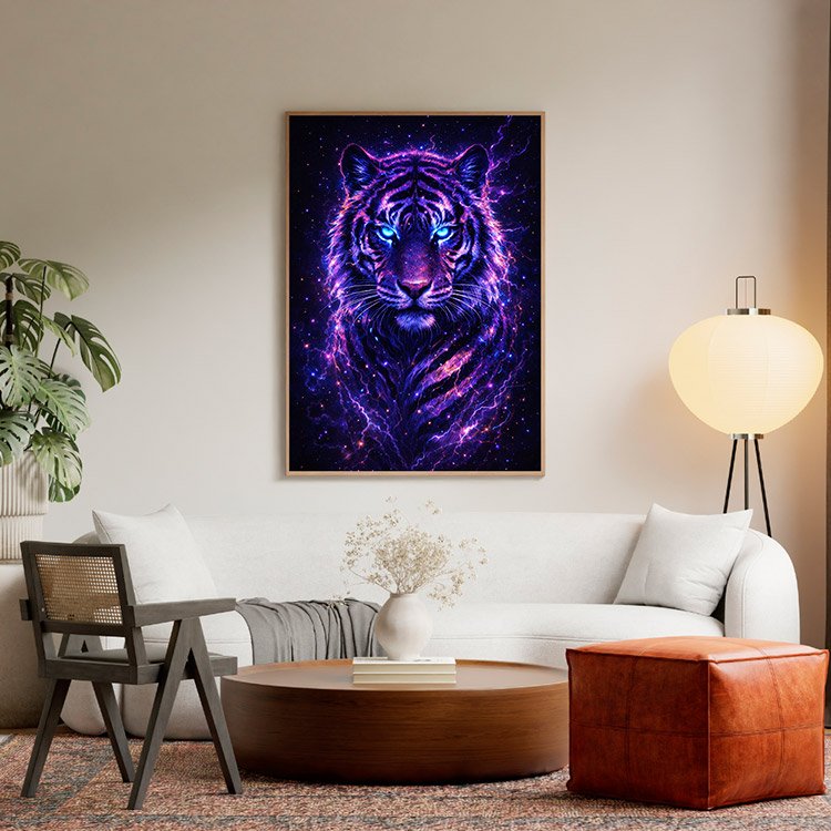 Plakat Gwiaździsty Tygrys Kompozycja 5