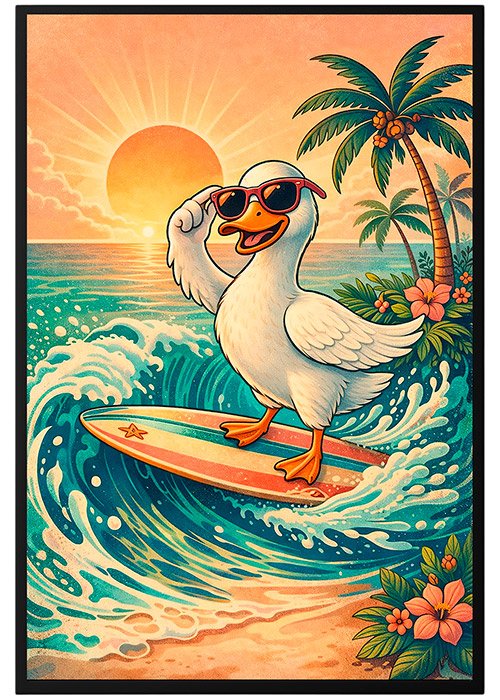 Plakat Kaczka Na Desce
