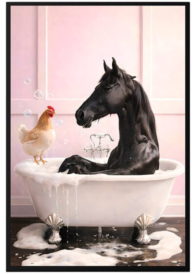Plakat Kąpiel Konia