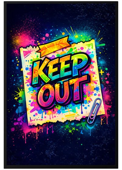 Plakat Keep Out Kolorowe