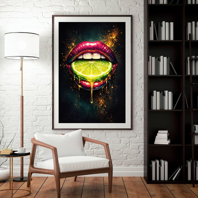 Plakat Klubowe Usta Kompozycja 3