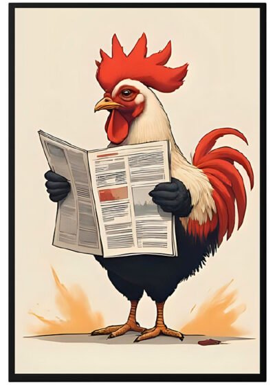 Plakat Kogut I Gazeta