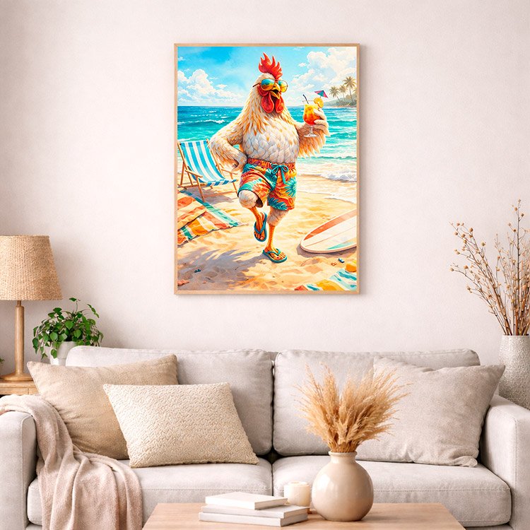 Plakat Kogut Na Wakacjach Kompozycja 4