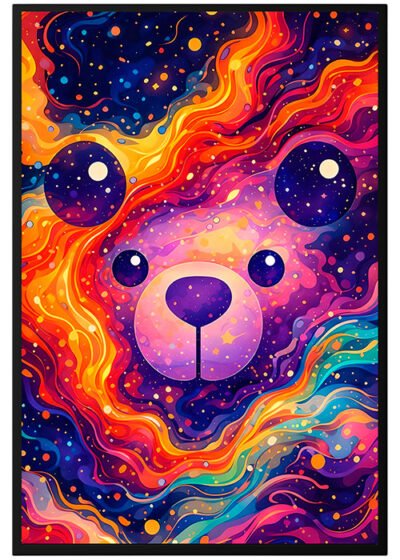 Plakat Kosmiczny Miś Portret