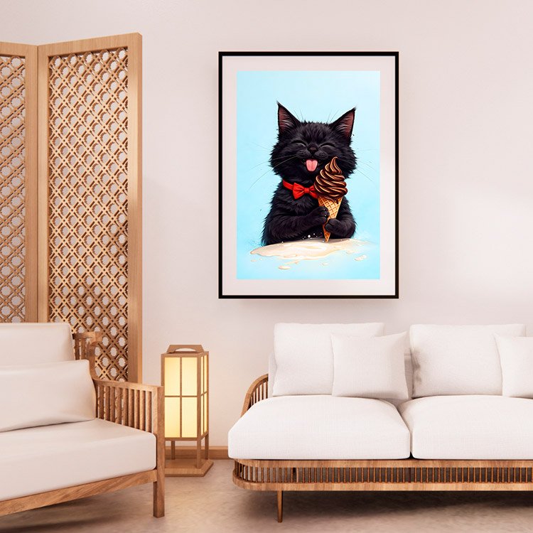 Plakat Kot I Lód Kompozycja 2