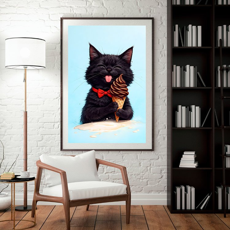 Plakat Kot I Lód Kompozycja 3