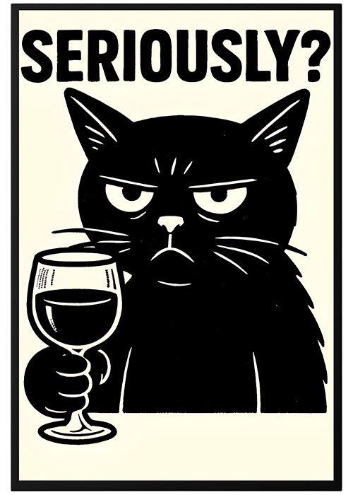 Plakat Kot I Wino