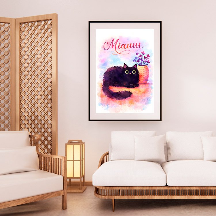 Plakat Kot Miauu Kompozycja 2