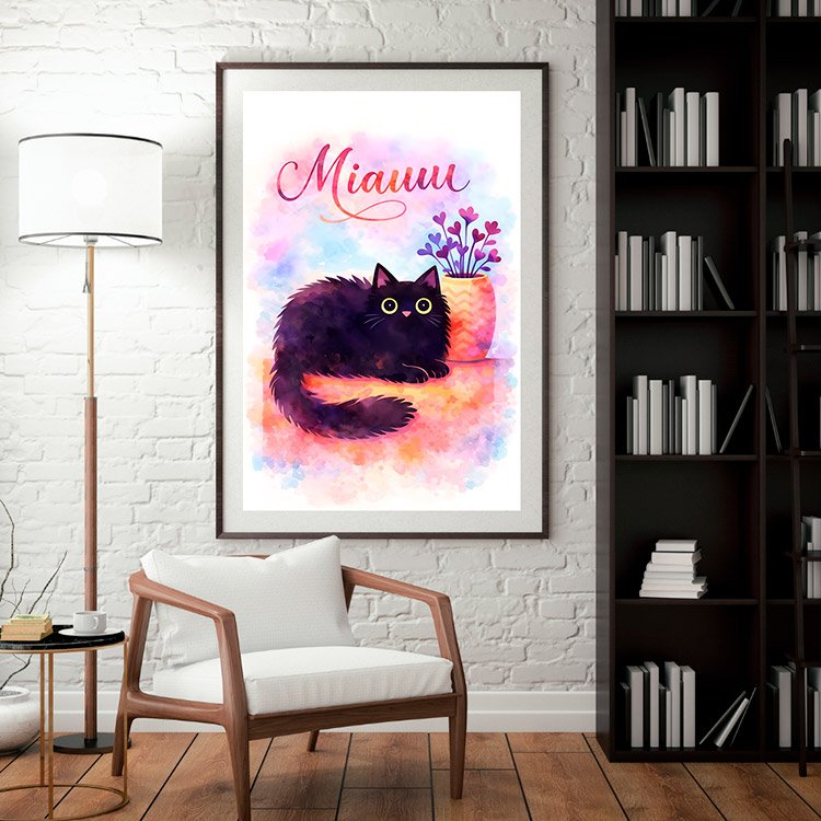 Plakat Kot Miauu Kompozycja 3