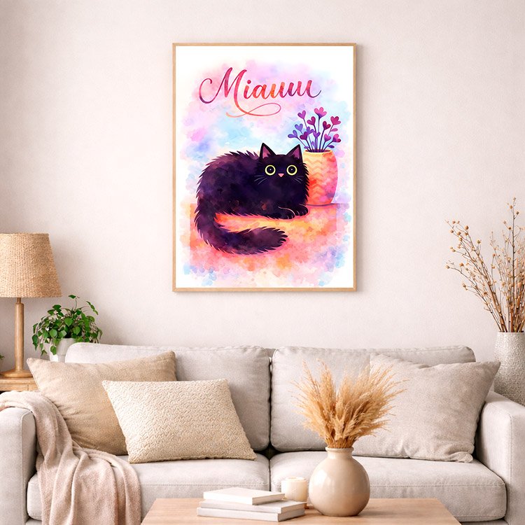 Plakat Kot Miauu Kompozycja 4