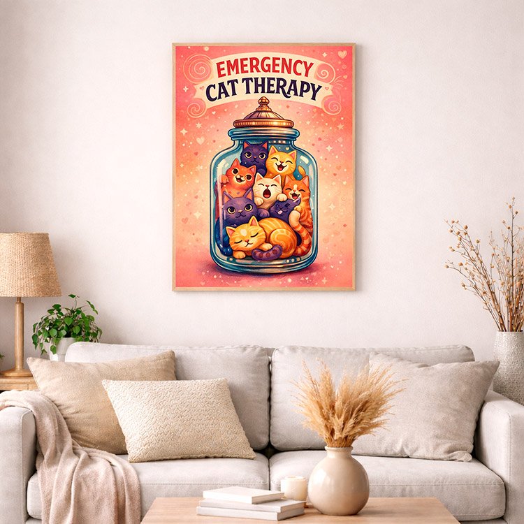 Plakat Koty Terapeutyczne Kompozycja 4