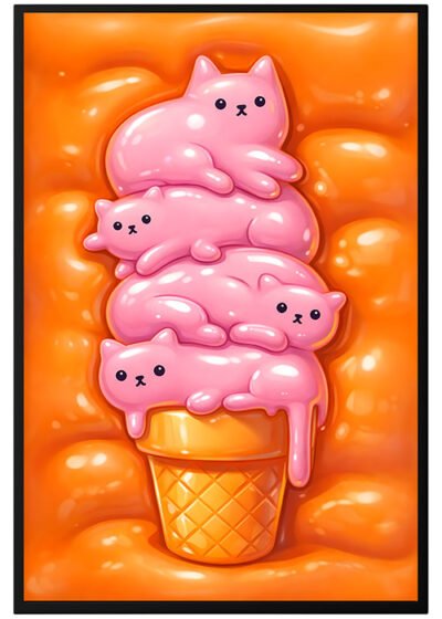 Plakat Kremowe Koty
